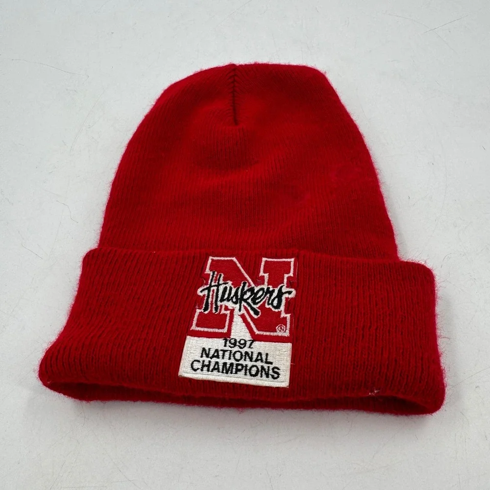Nebraska Huskers‎ Beanie Red 1997 National Champions Knit Cuffed Hat